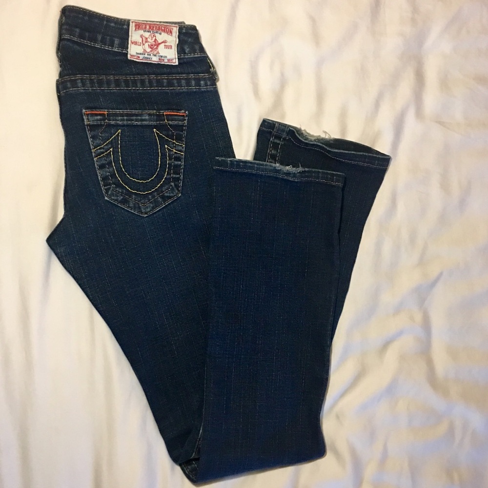 Authentic Dark Blue True Religion Curvy Jeans